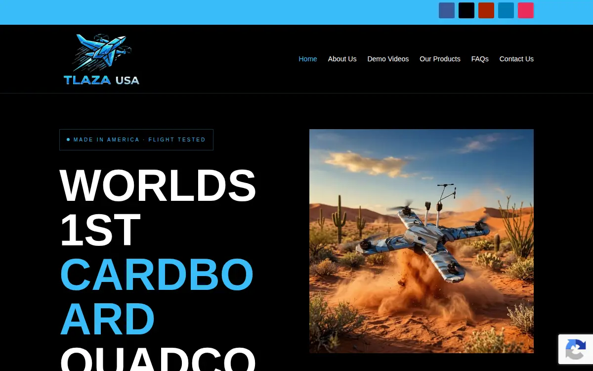 Homepage of Tlaza LLC