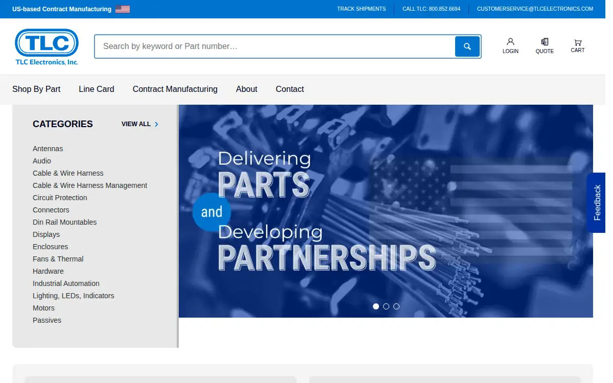 Homepage of Tlc Electronics, INC