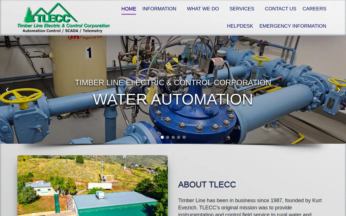 Homepage of Timber Line Electric & Control CORP