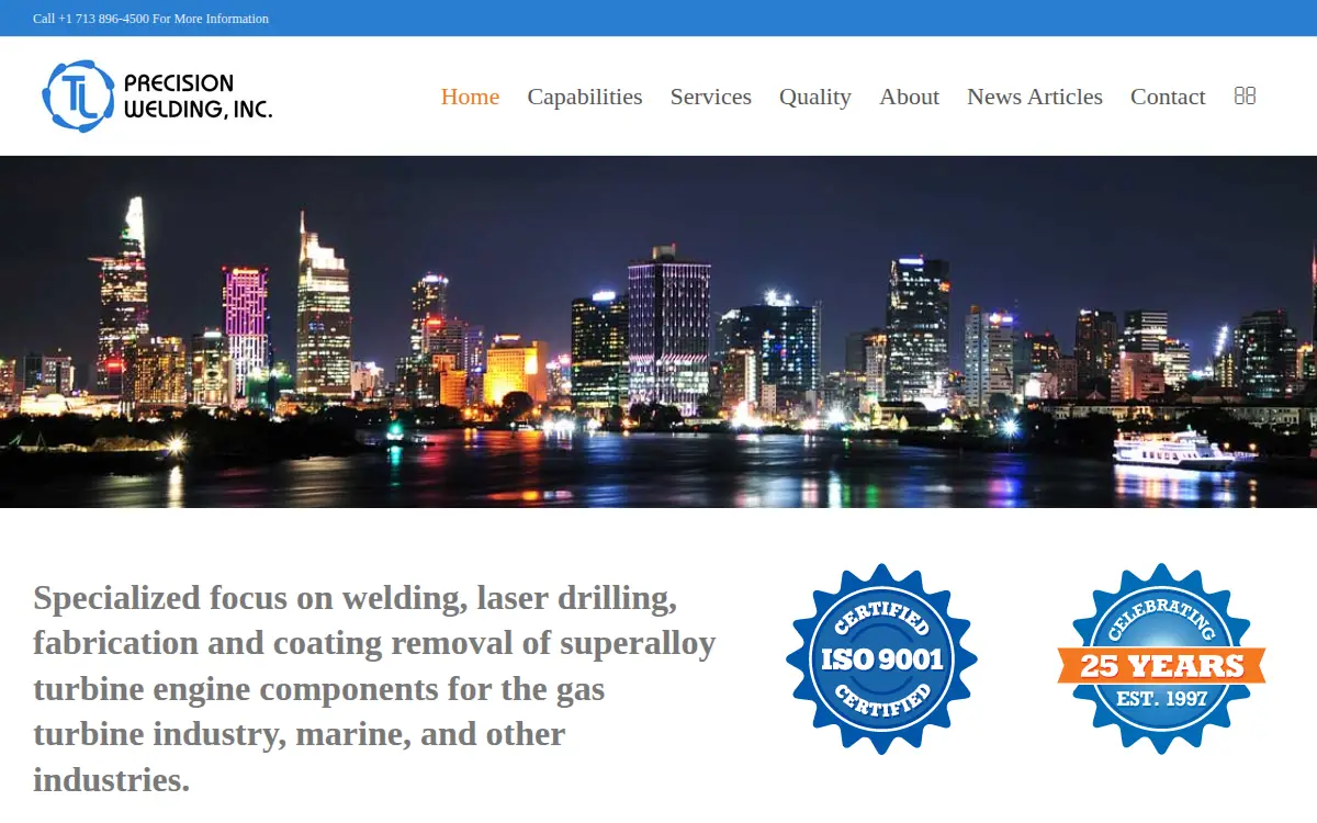 Homepage of T.l. Precision Welding, INC