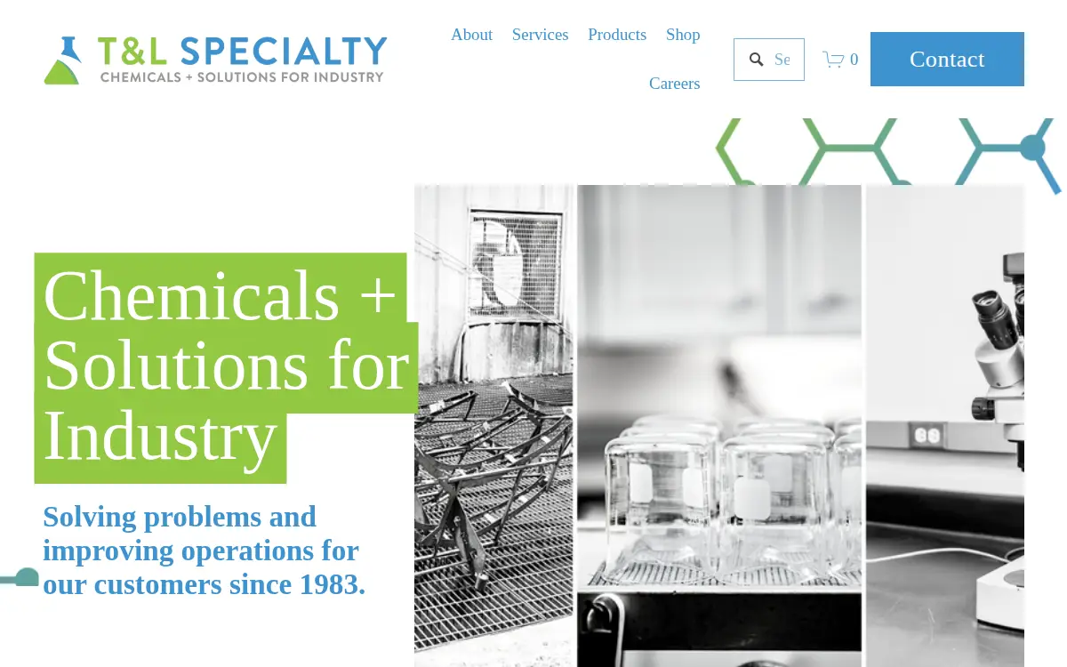 Homepage of T & L Specialty CO INC