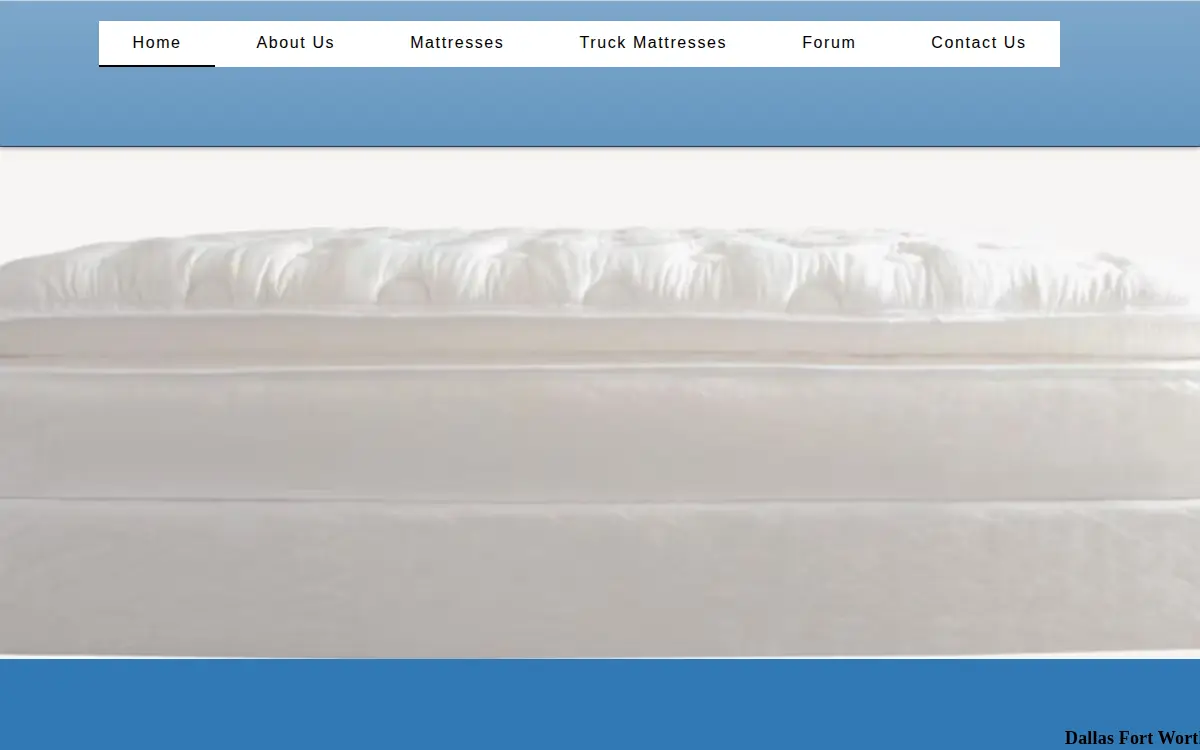 Homepage of Terance Mann Custom Mattress LLC
