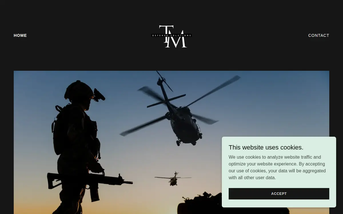 Homepage of Tm Defense Solutions LLC