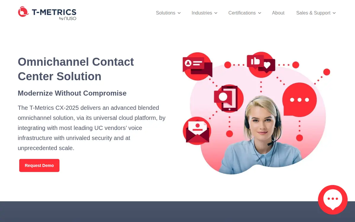 Homepage of T-metrics, LLC