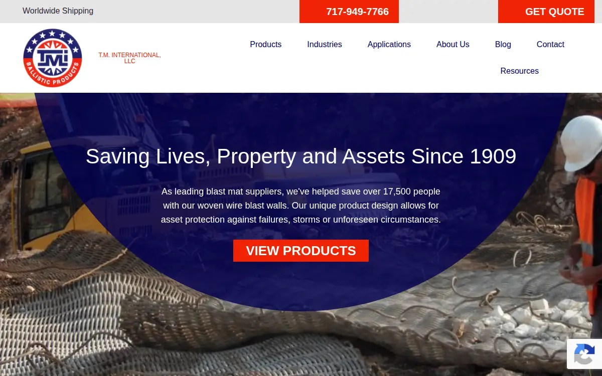 Homepage of T M International LLC