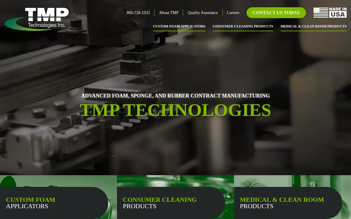 Homepage of Tmp Technologies, INC