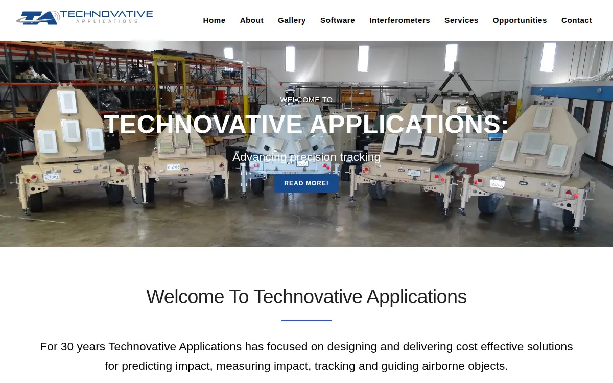Homepage of Technovative Applications