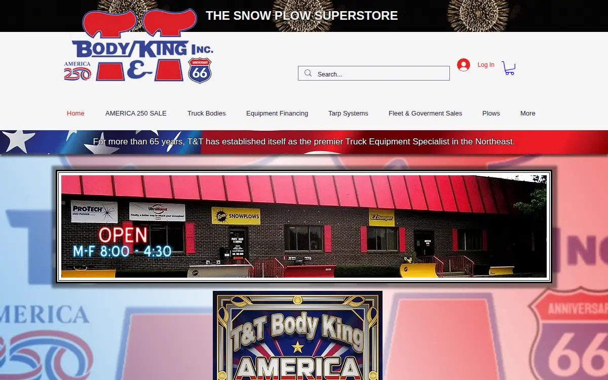 Homepage of T & T Sales, INC.