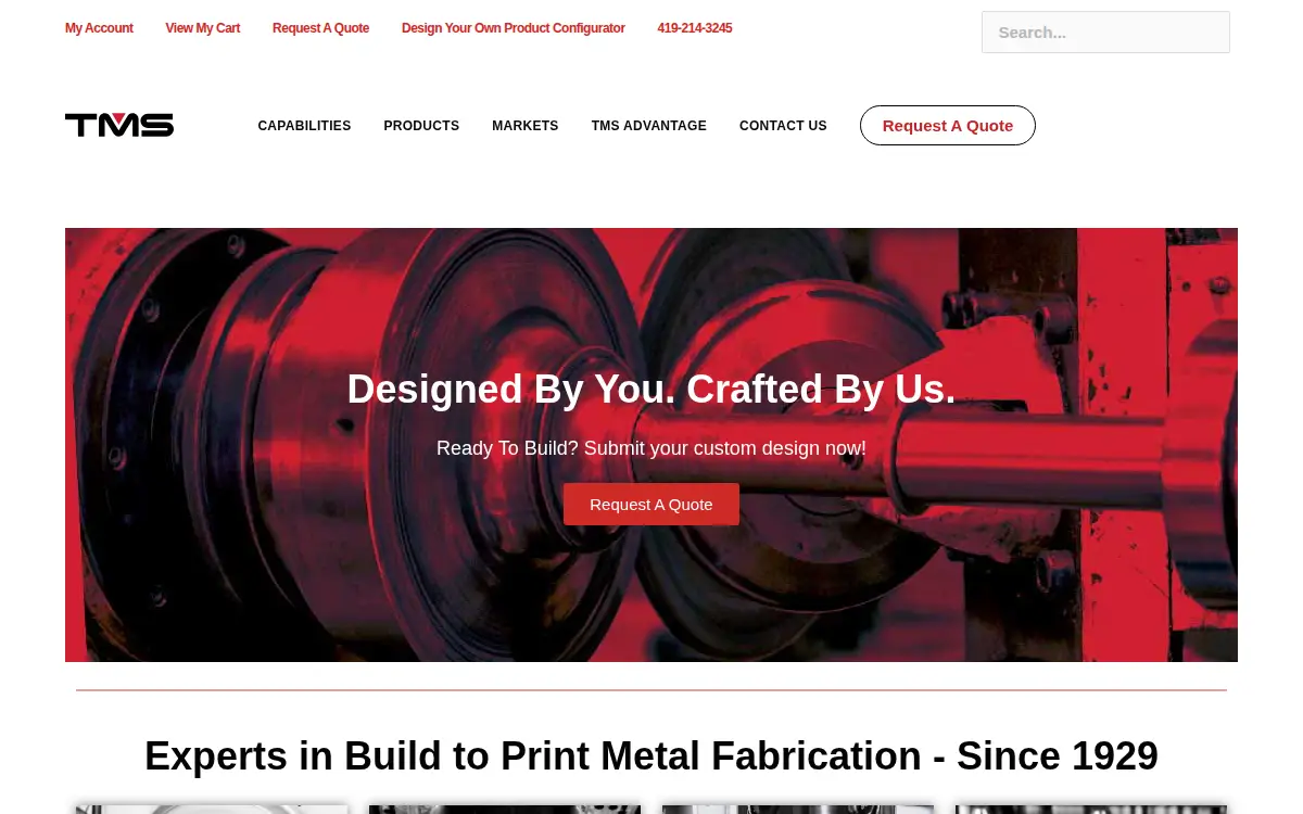 Homepage of Toledo Metal Spinning Company