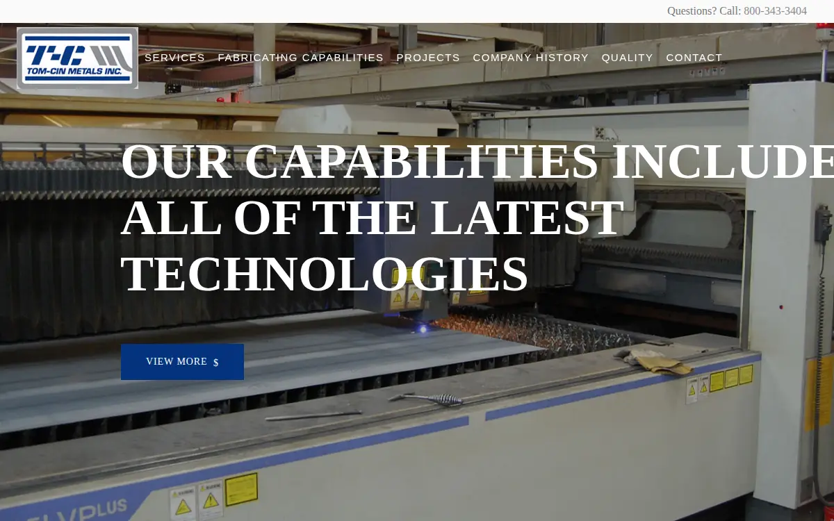 Homepage of Tom-cin Metals INC