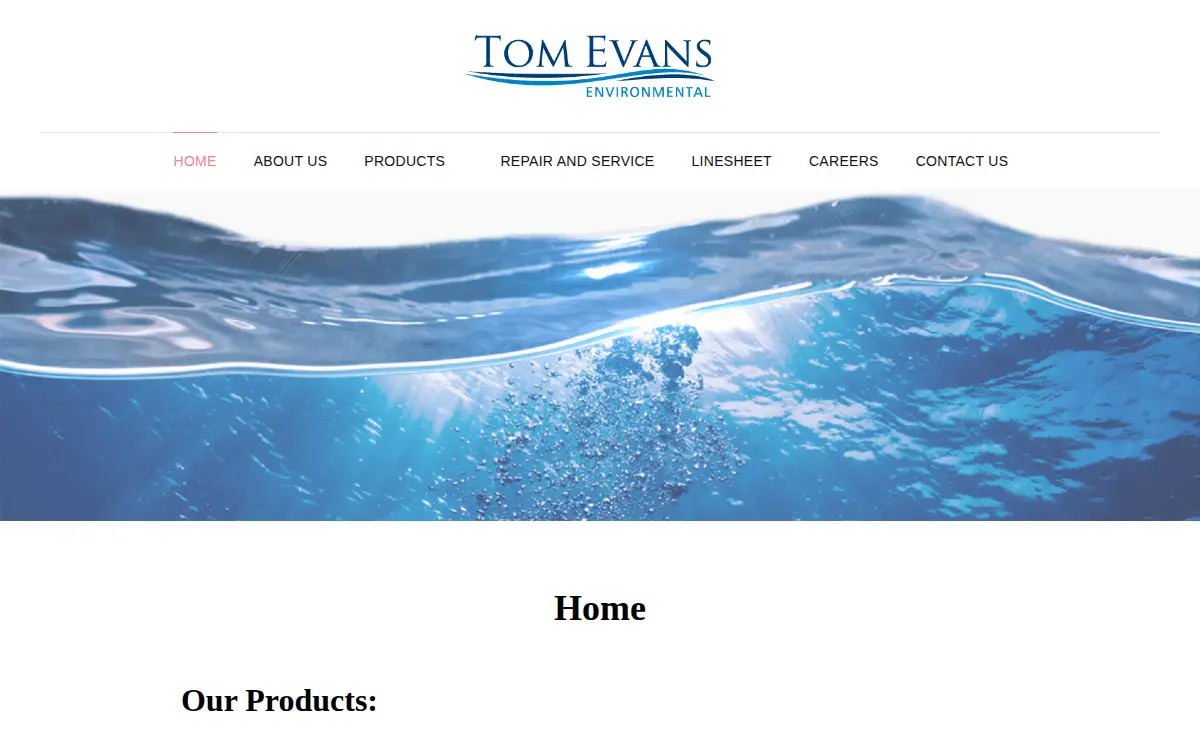 Homepage of Tom Evans Environmental, INC.