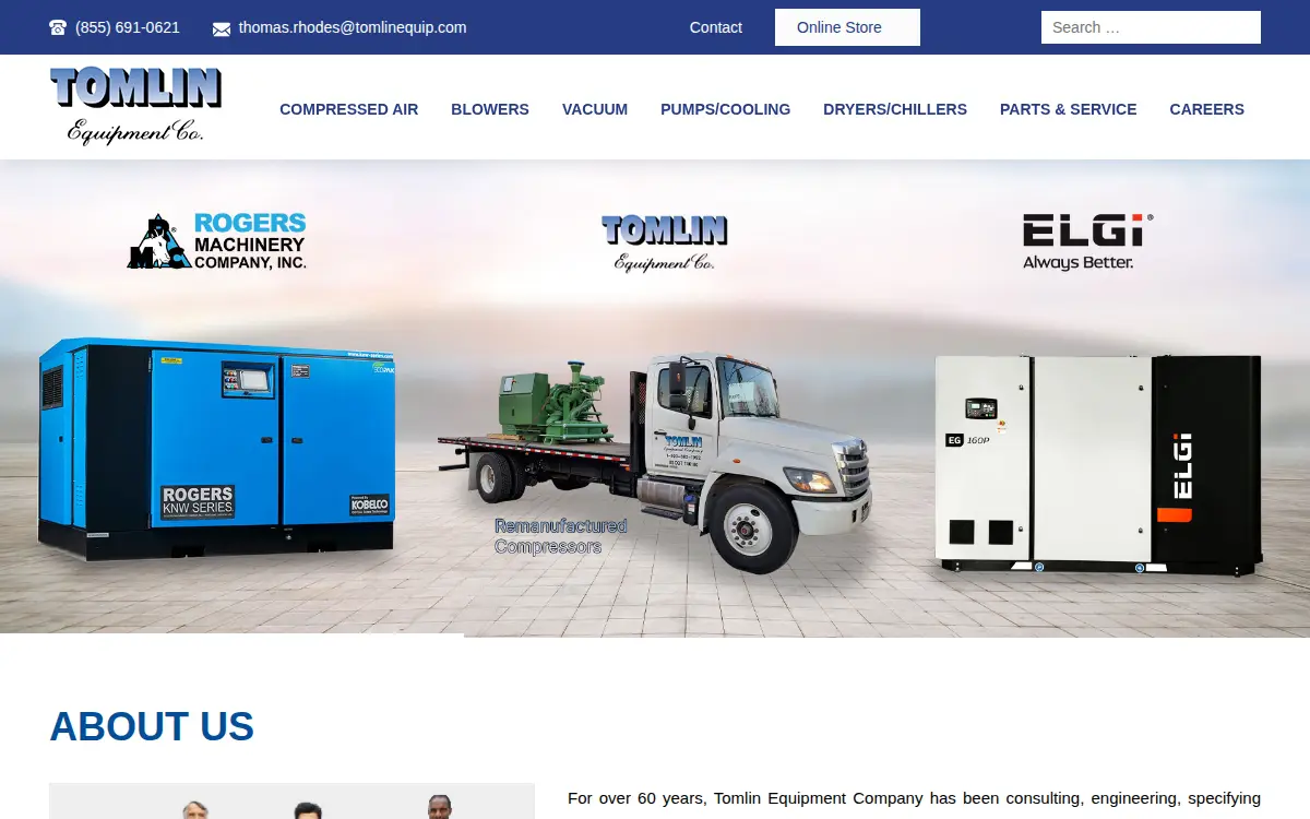 Homepage of Tomlin Toledo Co, the