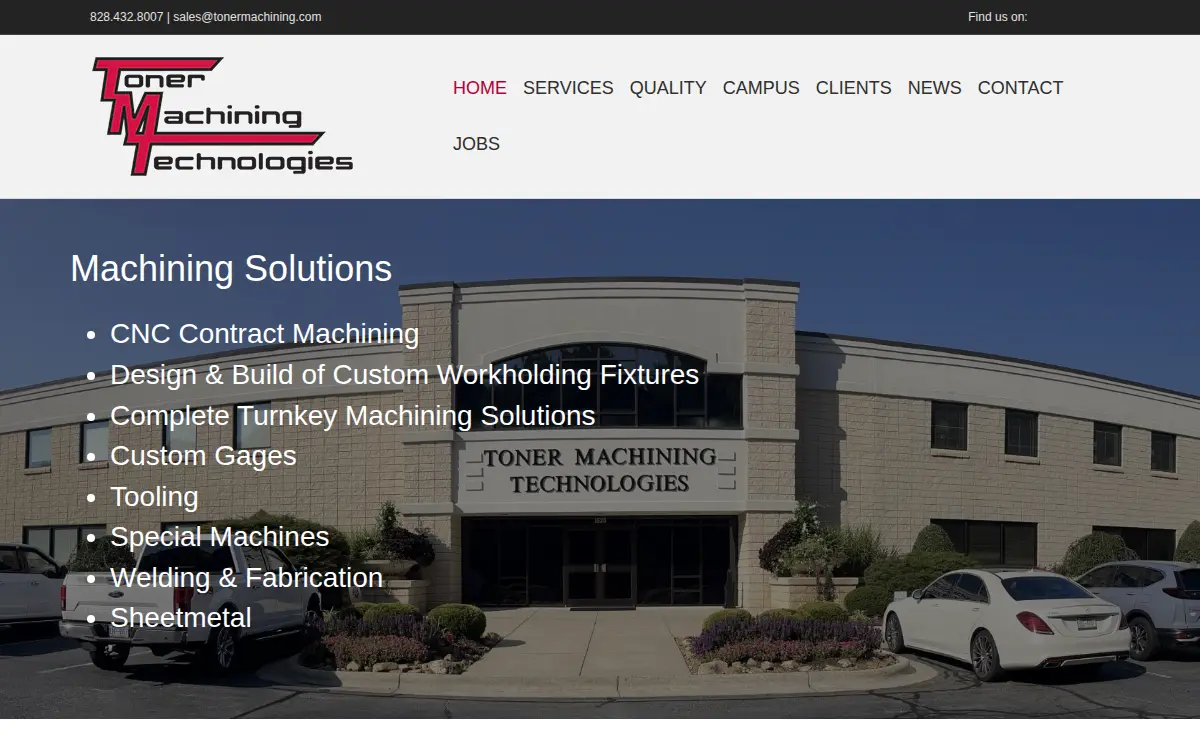 Homepage of Toner Machining Technologies INC