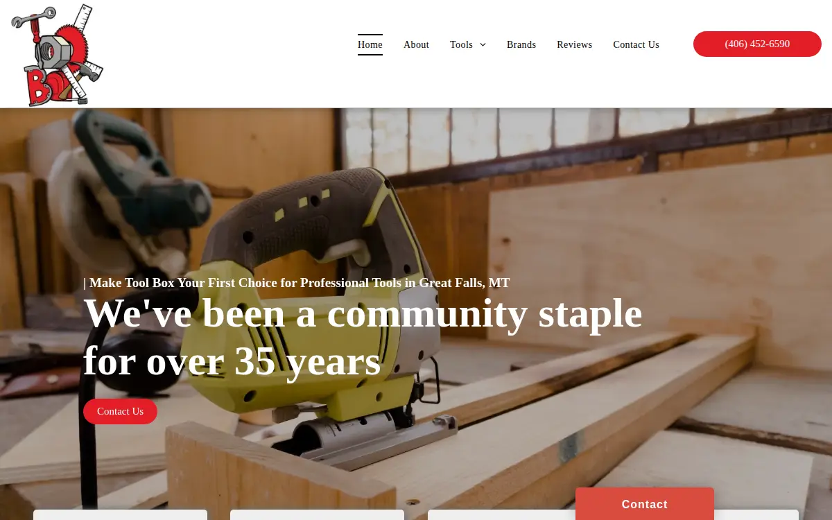Homepage of Tranmer Toolbox LLC