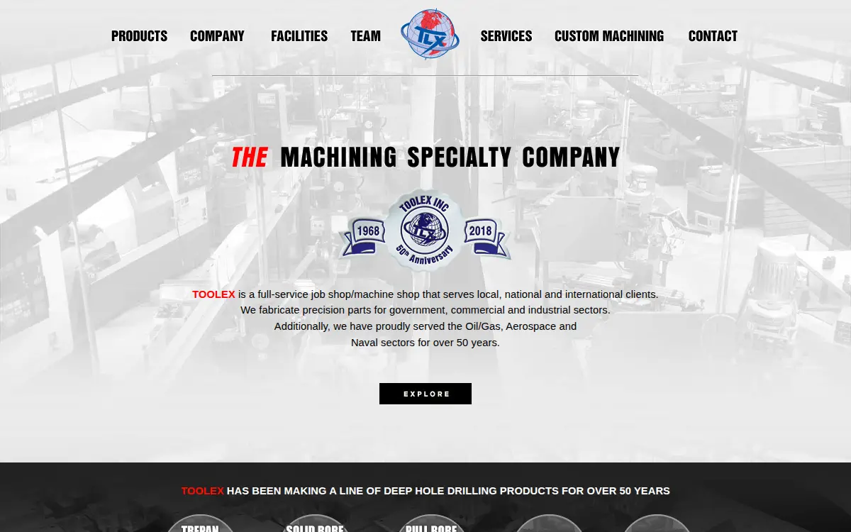 Homepage of Toolex, INC