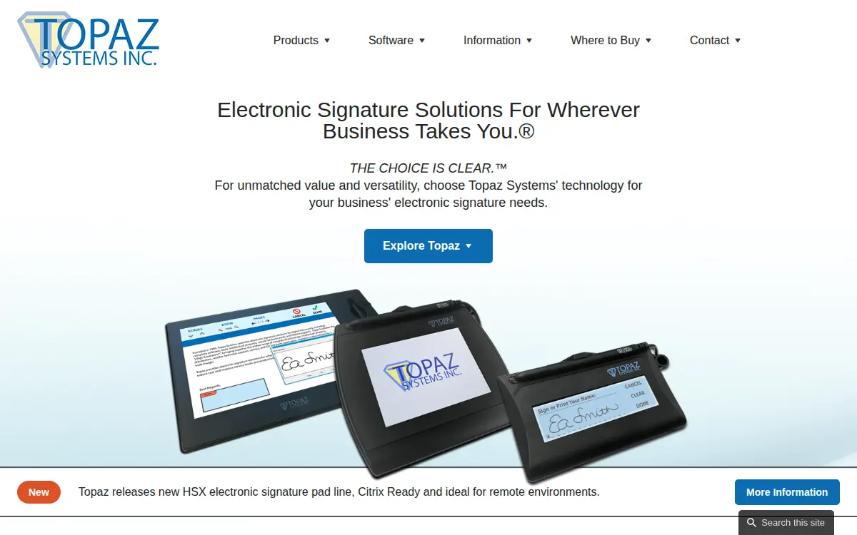 Homepage of Topaz Systems, INC.