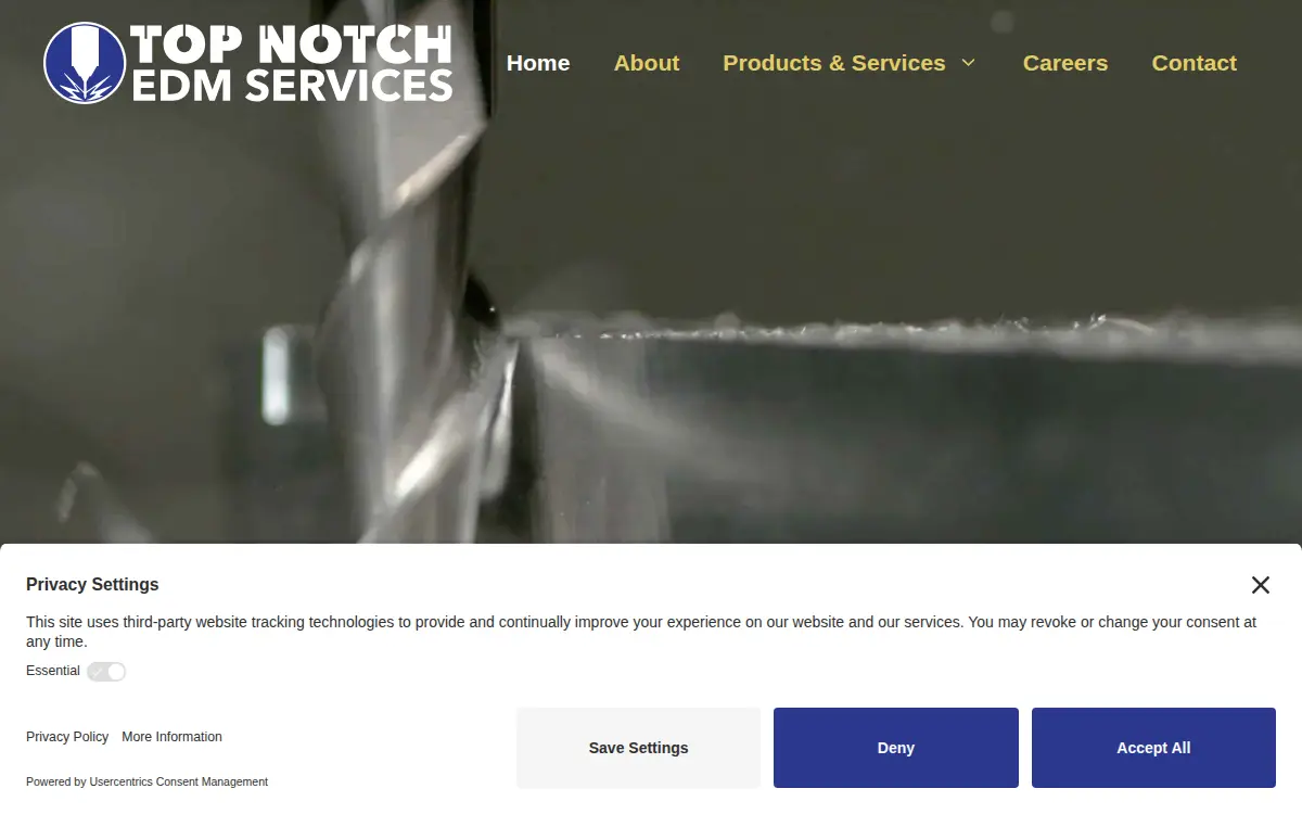 Homepage of Top Notch Edm Services LLC