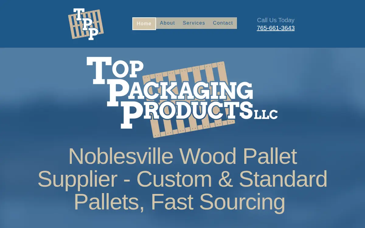 Homepage of Top Packaging Products, LLC