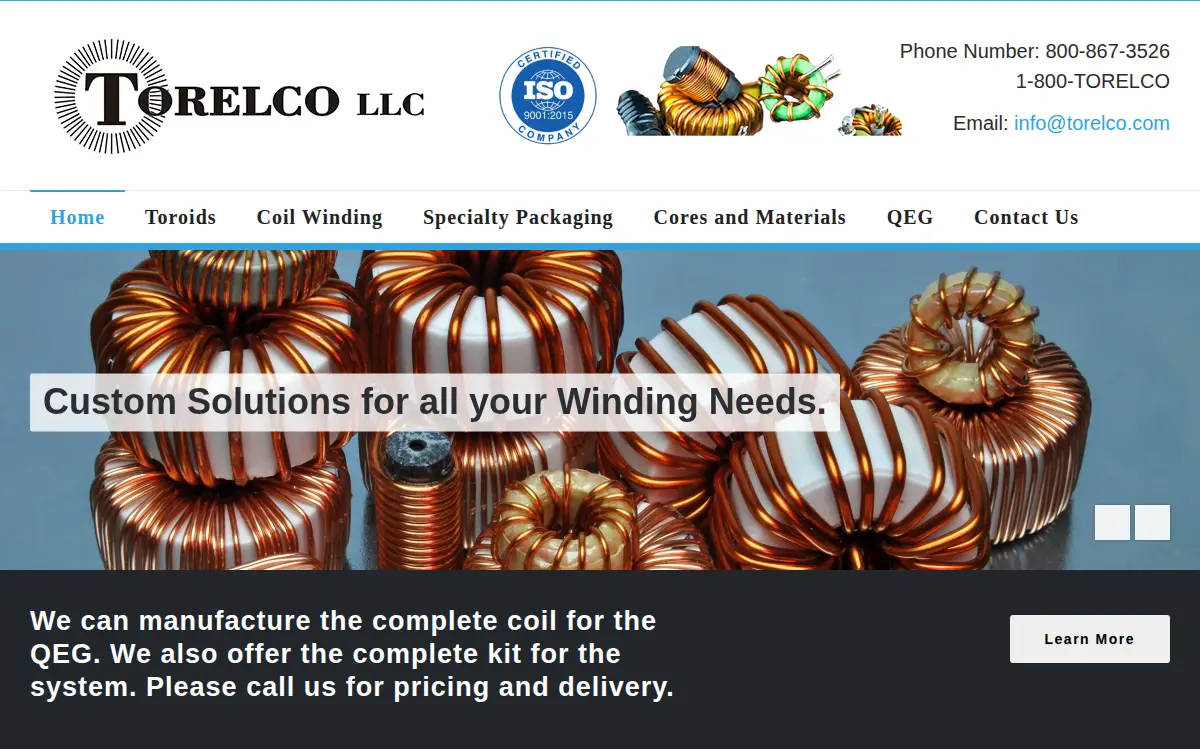 Homepage of Torelco LLC