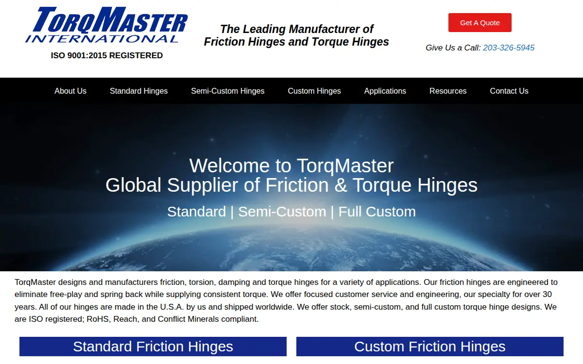 Homepage of Torqmaster, INC.