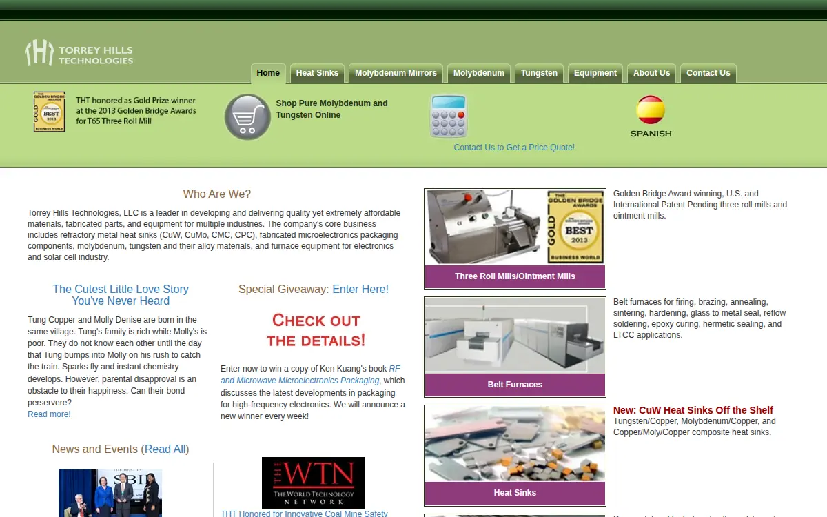 Homepage of Torrey Hills Technologies LLC