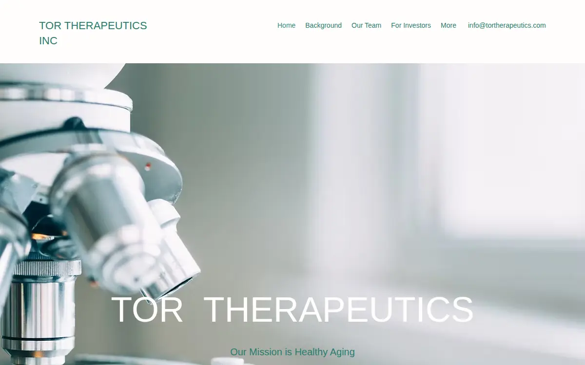 Homepage of Tor Therapeutics INC