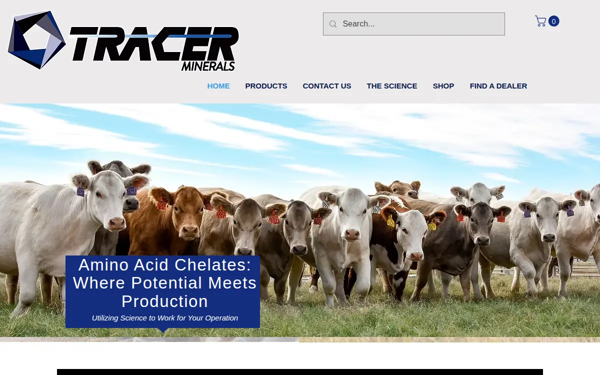 Homepage of Tracer Minerals, LLC