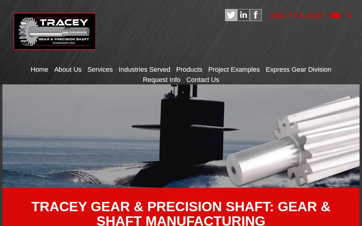 Homepage of Tracey Gear, INC.