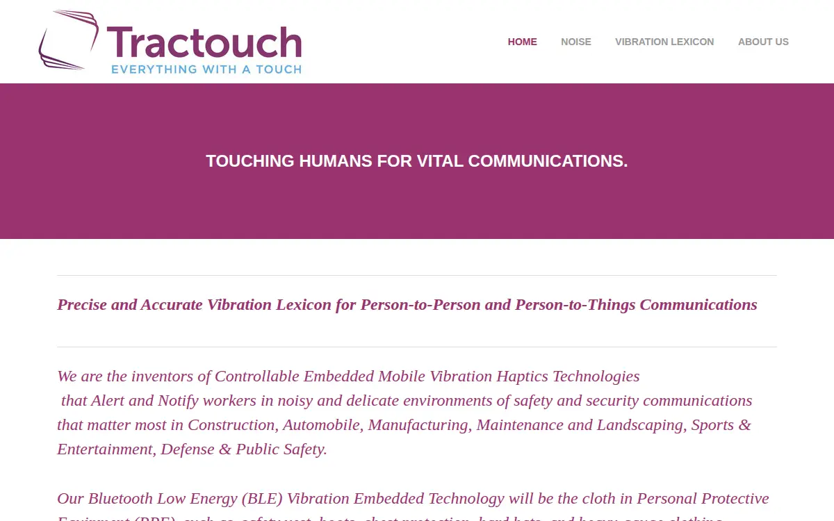 Homepage of Tractouch Mobile Partners, LLC
