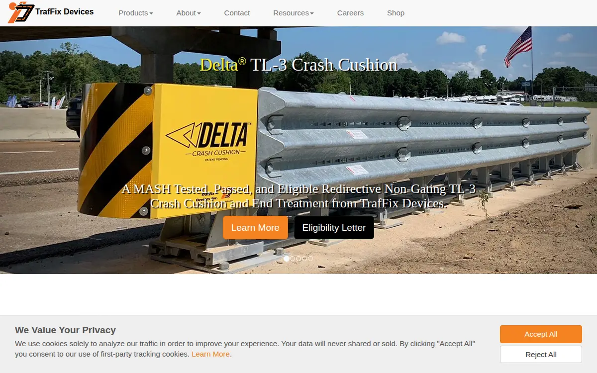 Homepage of Traffix Devices INC