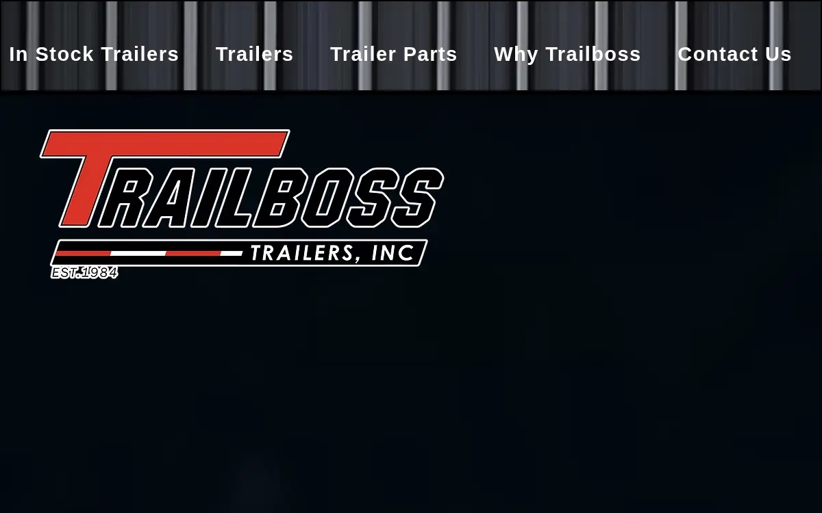 Homepage of Trailboss Trailers, INC.