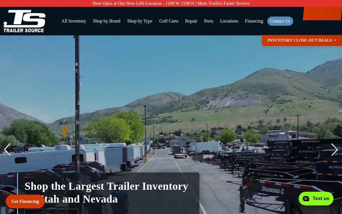 Homepage of Trailer Source, INC.