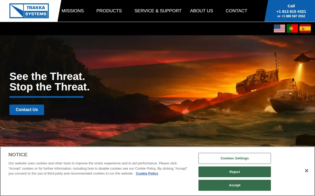 Homepage of Trakka USA LLC