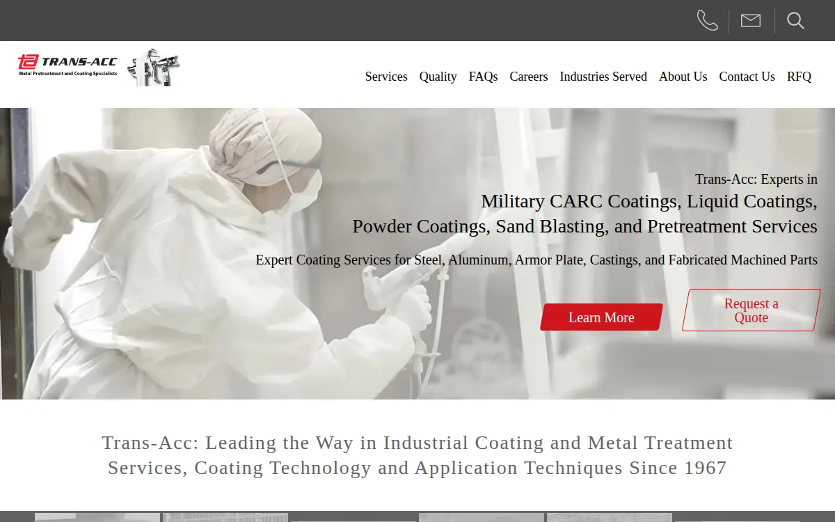 Homepage of Trans-acc, INC.