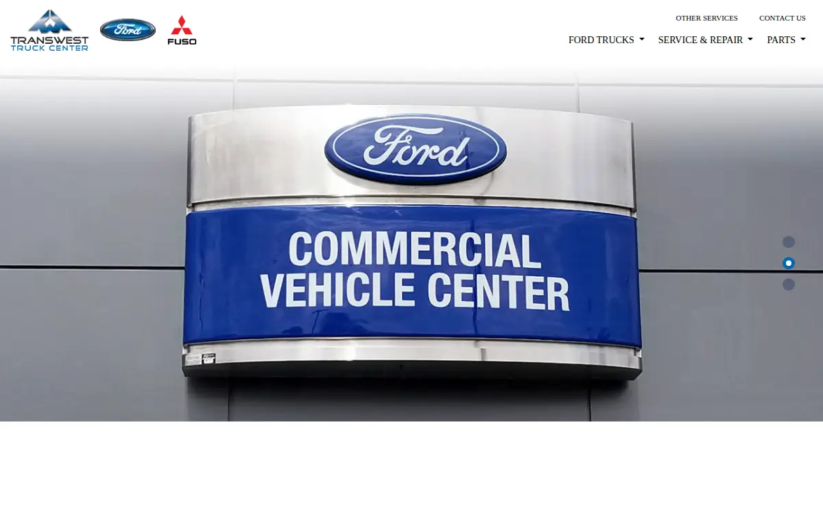 Homepage of Transwest Truck Center, LLC
