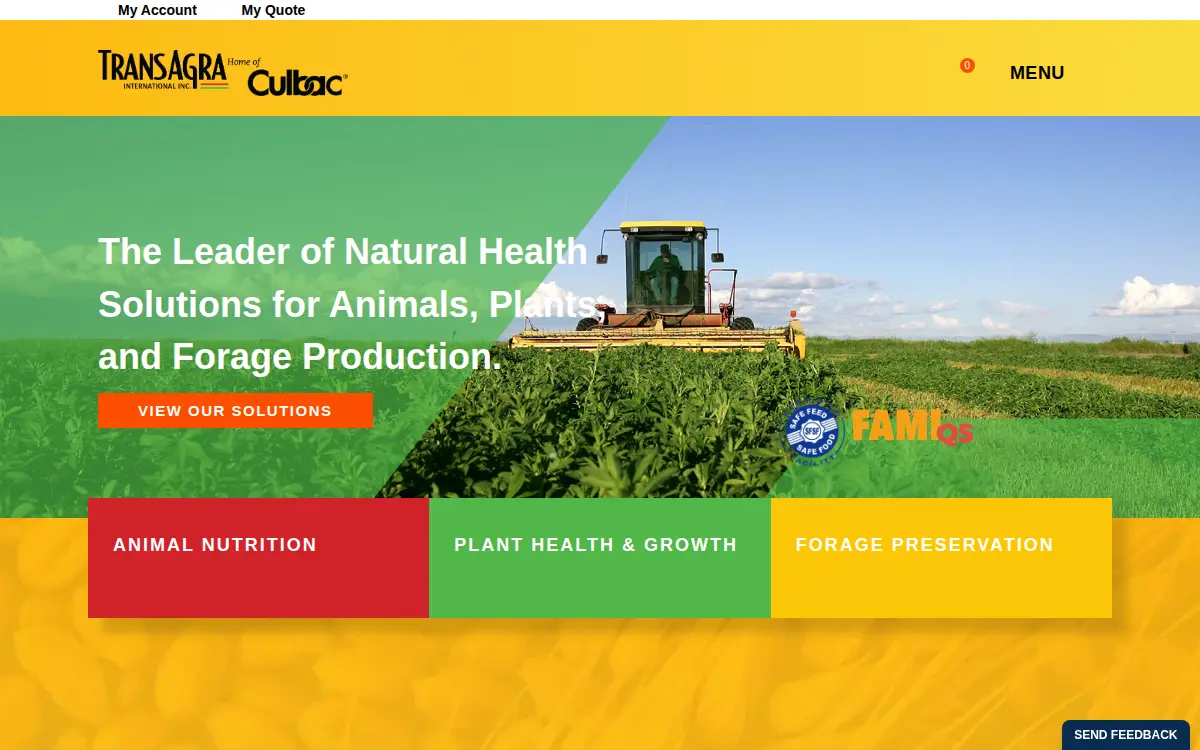 Homepage of Transagra International INC
