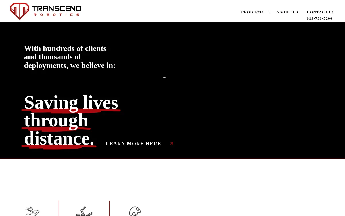 Homepage of Transcend Robotics INC