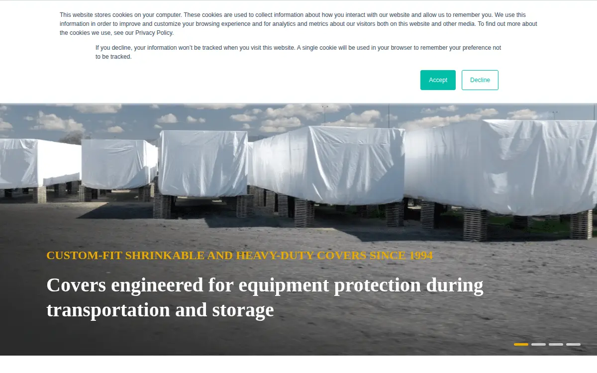 Homepage of Transhield, INC.