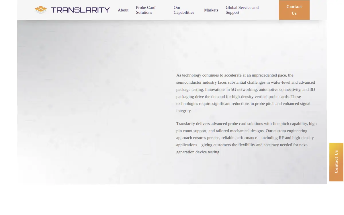 Homepage of Translarity, INC.