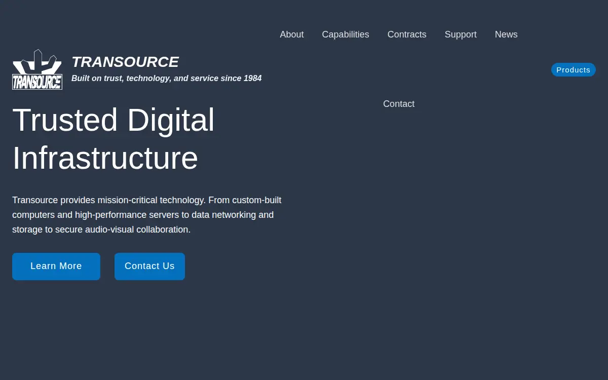 Homepage of Transource Services CORP.