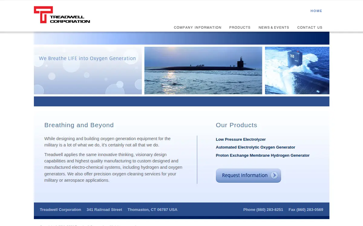 Homepage of Treadwell Corporation (delaware)