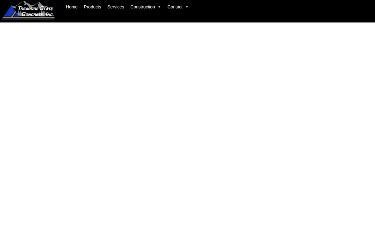 Homepage of Treasure State Concrete INC