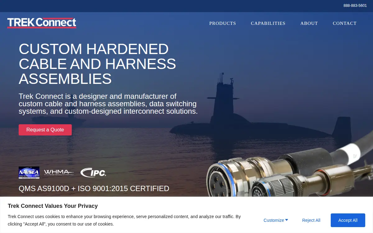 Homepage of Heilind Mil-aero, LLC