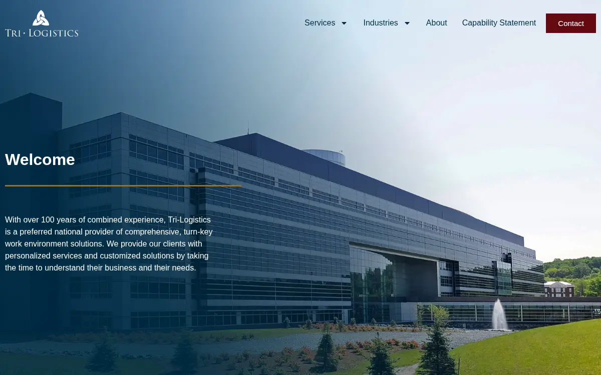 Homepage of Tri-logistics LLC