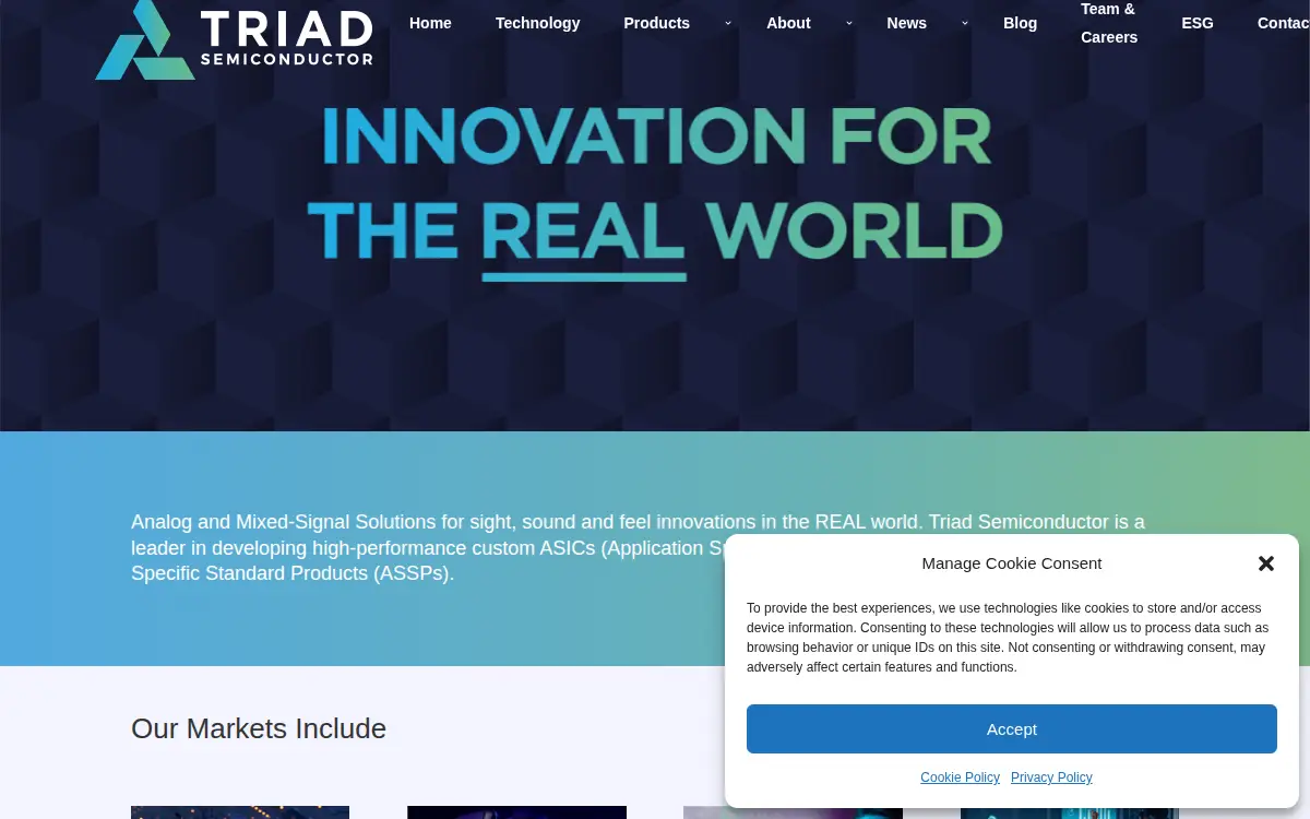 Homepage of Triad Semiconductor INC