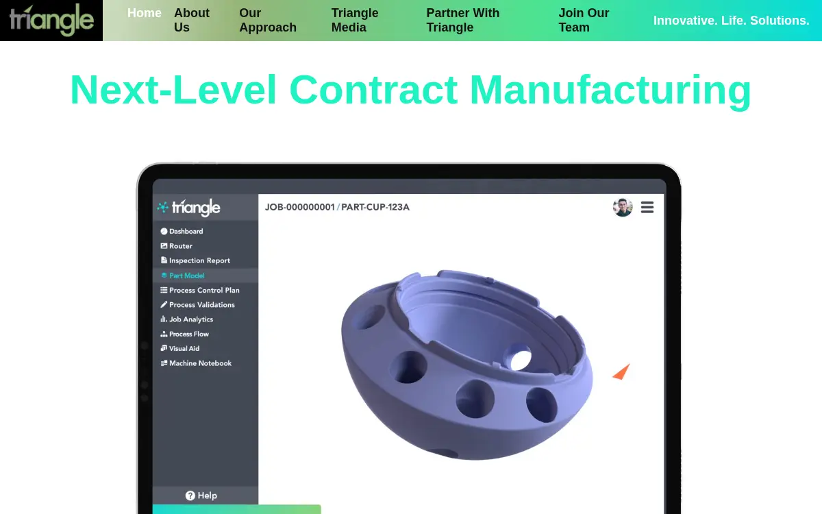 Homepage of Triangle Manufacturing CO INC
