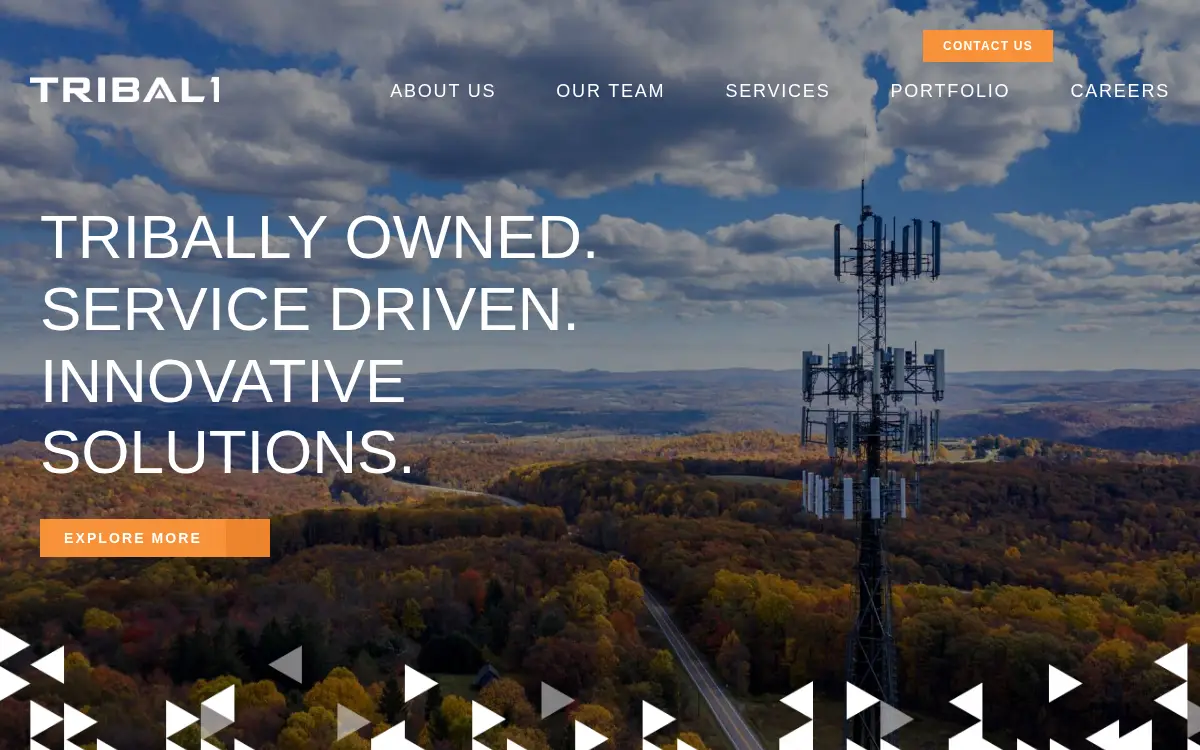 Homepage of Tribal One Energy, LLC