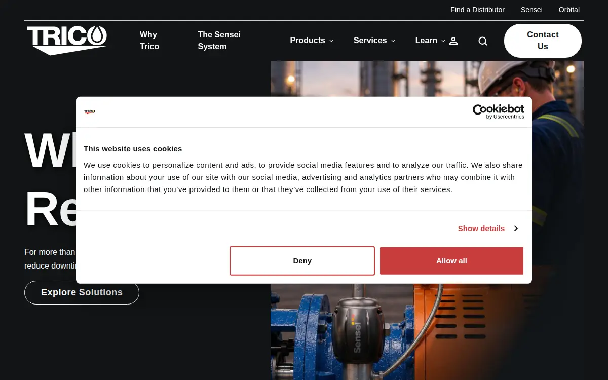 Homepage of Trico Corporation