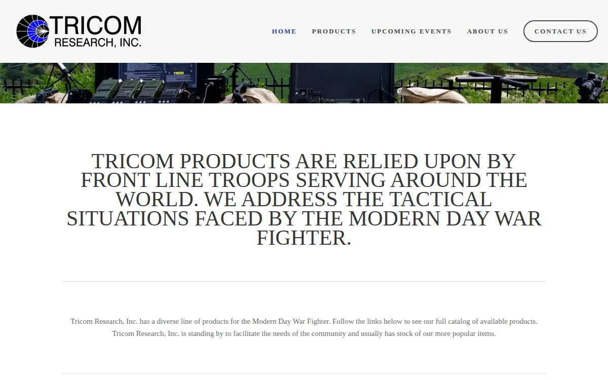Homepage of Tricom Research, INC.