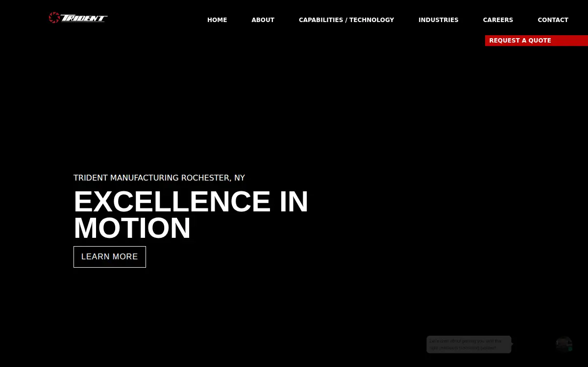 Homepage of Trident Precision Manufacturing, INC.